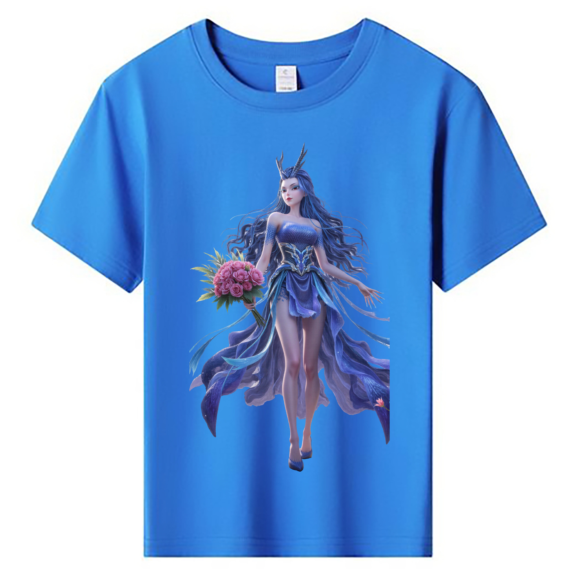 （画像用） Ne Zha 2 ナタ 魔童の大暴れ 綿100％キッズTシャツ（フロントプリント）